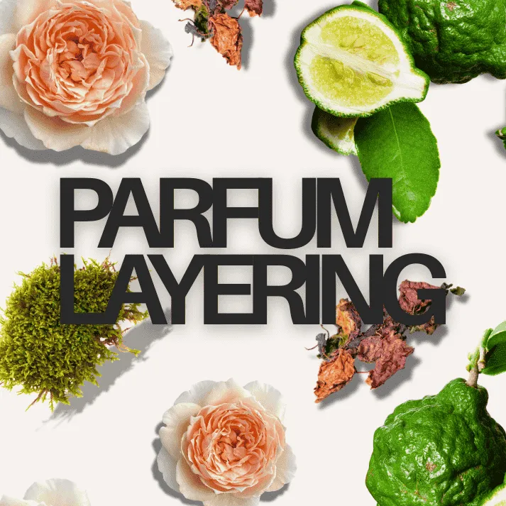 Hero-Visual: Duft-Layering – Duftnoten Zitrus, Holz, Vanille, Moschus in warmem Licht